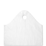 19" x 18" + 9.5" White Super Wave Carry Out Bags (500/case)