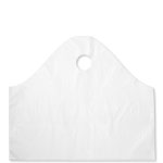 21" x 18" + 10" White Super Wave Carry Out Bags (500/case)