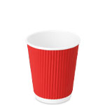 8 oz. Red Ripple Coffee Cups