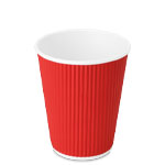 12 oz. Red Ripple Coffee Cups