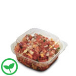 Compostable Clear Clamshell Container - 6 x 6 in.