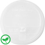 Compostable Clear Strawless Lids for Compostable Cold Cups