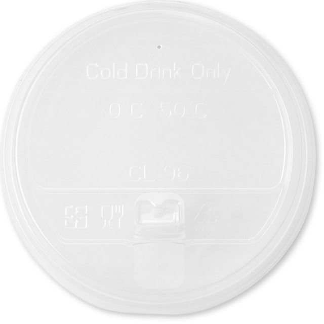 Compostable Clear Strawless Lids for Compostable Cold Cups