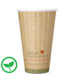 16 oz. Planet Plus2 Double Wall Compostable Paper Coffee Cup