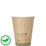 8 oz. Planet Plus2 Double Wall Compostable Paper Coffee Cup