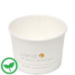 8 oz. Planet Plus Compostable Paper Soup, Ice Cream or Food Containers