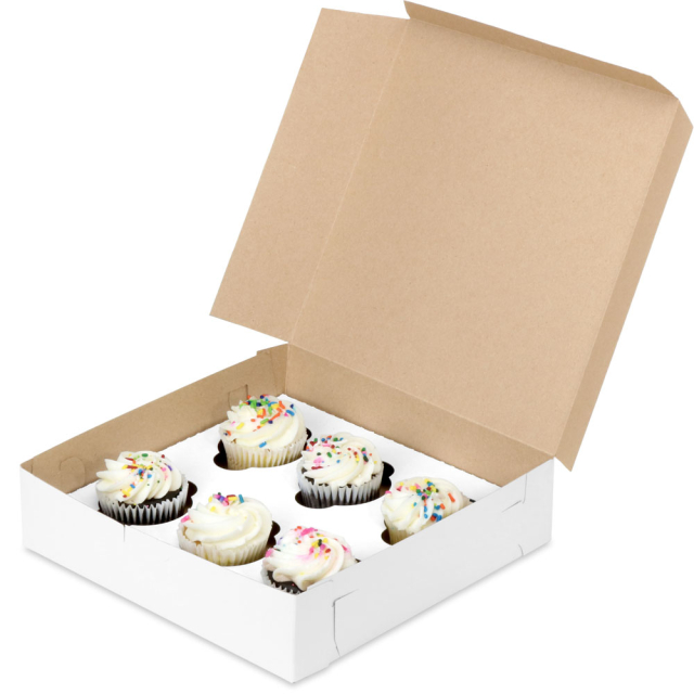 10 x 10 x 2.5" Matte White Pie / Bakery Boxes