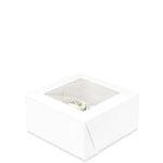 10 x 10 x 5" White Pastry Bakery Boxes with Top Window