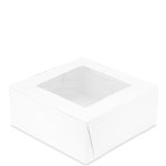 12 x 12 x 5 White Window Bakery Boxes (with Lock Corner)