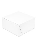 12 X 12 X 6 White 1-Pc. Lock-Corner Bakery Box