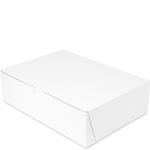 14" x 10" x 4" Plain White Quarter Sheet Cake Bakery Boxes