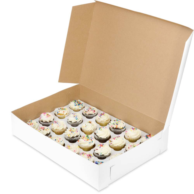 19 x 14 x 4" Plain White Half Sheet Cake Bakery Boxes