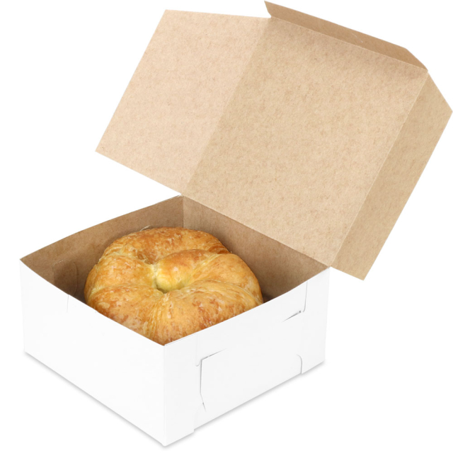 6 x 6 x 3" White Cake Bakery Boxes