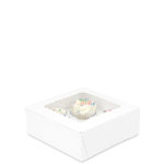 7 x 7 x 2.5" White Pie / Bakery Boxes with Top Window