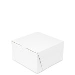 7 x 7 x 4" Matte White Cupcake Bakery Boxes