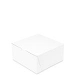 8 x 8 x 4" Matte White Deep Pie / Bakery Boxes