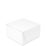 9 x 9 x 5" Matte White Bakery Boxes