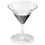 2 oz. Petites Clear Disposable Mini Plastic Martini Glasses