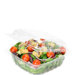 8 x 8 x 3-3/8 Clear Hinged Plastic Clamshell Container