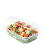 8.75 x 6.25 x 3 Clear Hinged Plastic Clamshell Container