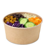 26 oz. Round Takeout Bowls - Disposable Kraft Paper