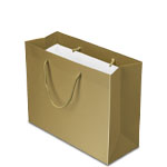 13 x 5 x 10 in. - Baroque Gold Matte Eurotote Paper Shopping Bags