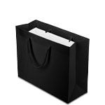 13 x 5 x 10 in. - Black Matte Eurotote Paper Shopping Bags