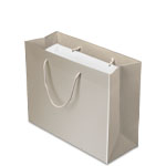 13 x 5 x 10 in. - Champagne Matte Eurotote Paper Shopping Bags