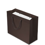 13 x 5 x 10 in. - Espresso Brown Matte Eurotote Paper Shopping Bags