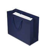 13 x 5 x 10 in. - Navy Blue Matte Eurotote Paper Shopping Bags