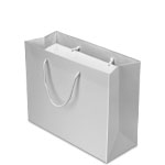 13 x 5 x 10 in. - Platinum Silver Matte Eurotote Paper Shopping Bags