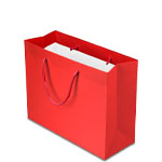 13 x 5 x 10 in. - Red Matte Eurotote Paper Shopping Bags