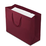 16 x 6 x 12 in. - Burgundy Matte Eurotote Paper Shopping Bags