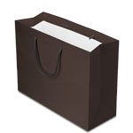 16 x 6 x 12 in. - Espresso Brown Matte Eurotote Paper Shopping Bags