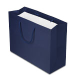 16 x 6 x 12 in. - Navy Blue Matte Eurotote Paper Shopping Bags