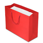 16 x 6 x 12 in. - Red Matte Eurotote Paper Shopping Bags