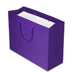 16 x 6 x 12 in. - Purple Matte Eurotote Paper Shopping Bags