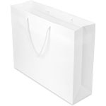 20 x 6 x 16 in. - White Matte Heavy Duty Eurototes Paper Shopping Bags