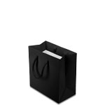 6.5 x 3.5 x 6.5 in. - Black Matte Eurotote Paper Shopping Bags