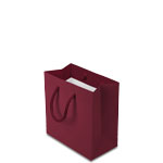 6.5 x 3.5 x 6.5 in. - Burgundy Matte Eurotote Paper Shopping Bags