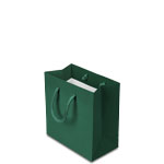 6.5 x 3.5 x 6.5 in. - Dark Green Matte Eurotote Paper Shopping Bags