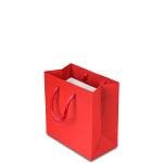 6.5 x 3.5 x 6.5 in. - Red Matte Eurotote Paper Shopping Bags