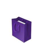 6.5 x 3.5 x 6.5 in. - Purple Matte Eurotote Paper Shopping Bags