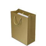 8 x 4 x 10 in. - Baroque Gold Matte Eurotote Paper Shopping Bags