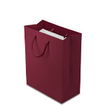 8 x 4 x 10 in. - Burgundy Matte Eurotote Paper Shopping Bags