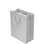 8 x 4 x 10 in. - Platinum Silver Matte Eurotote Paper Shopping Bags