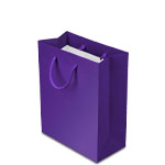 8 x 4 x 10 in. - Purple Matte Eurotote Paper Shopping Bags