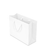 9 x 3.5 x 7 in. - White Matte Eurotote Paper Shopping Bags