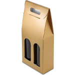 Spun Gold Two Bottle Wine Carrier Boxes