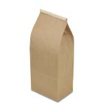 5 lb. Natural Brown Kraft Tin Tie Bags with Polypropylene Liner